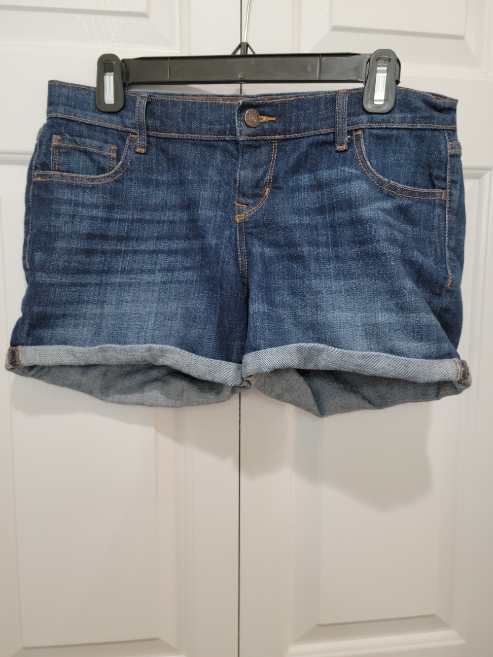 Old Navy Boyfriend Dark Blue Roll-Cuff Denim Shorts